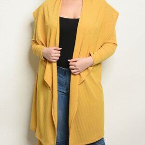 MUSTARD PLUS SIZE DUSTER